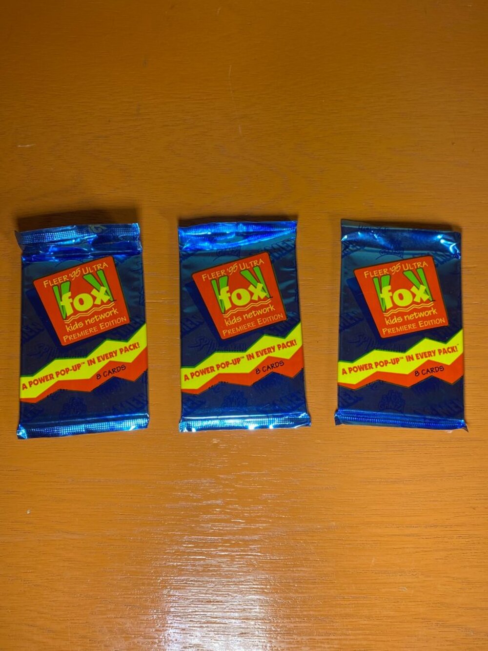 1995 Fleer Fox Kids Network 3 Foil Packs Trading Cards Marvel X-Men Spiderman